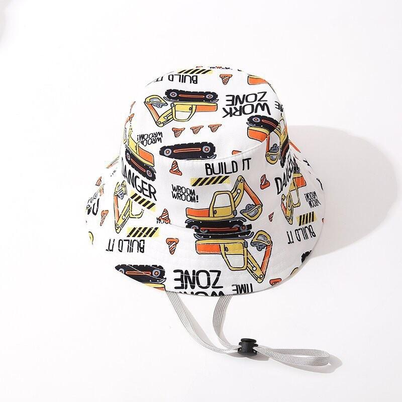 

Childrens Cartoon Cotton Sun Hat With Wide Brim For Outdoor Sun Protection Kids Baby Beach Cap белый