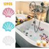 12 Stück Muschelform Anti-Rutsch-Aufkleber Anti-Rutsch-Badegriff-Aufkleber Duschstreifen Pad Wasserdicht Klebeband Boden-Sicherheitsband