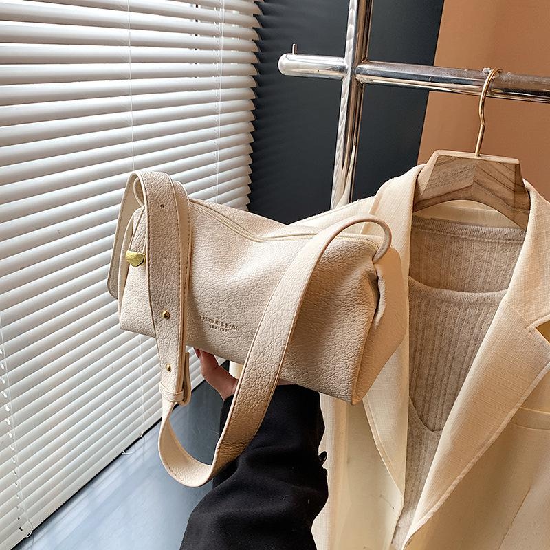 

Популярная сумка женская новая высококлассная универсальная на плечо, сумка-мессенджер, текстурированная сумка-подушка белый