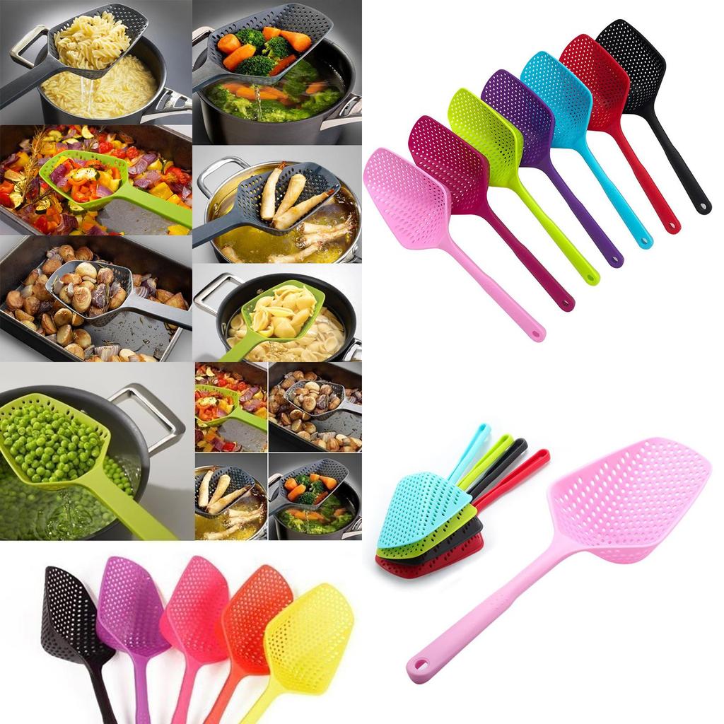 Versatile Cooking Shovel Vegetable Strainer Scoop Nylon Spoon Colander Ideal For All Home Cooks