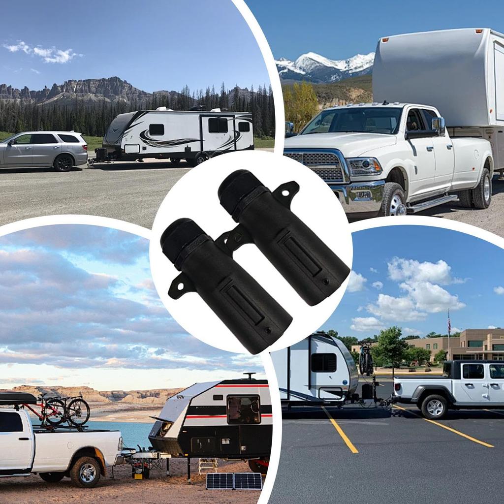 Yonuaret 7-Way Trailer Plug | Detachable 7-Way Round Trailer Connector | Waterproof Seal Wiring