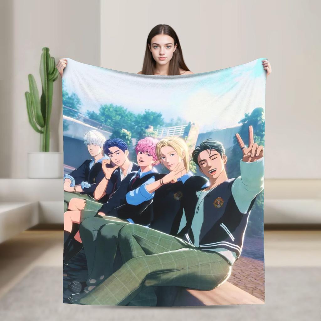 Kpop PLAVE Caligo pt  Blanket  Travel Flannel Throw Blanket For Bedroom Super Warm Custom Quality Bedspread Gift Idea