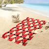 Red and Beige Heart Pattern Towel A must-have beach towel for beach travel