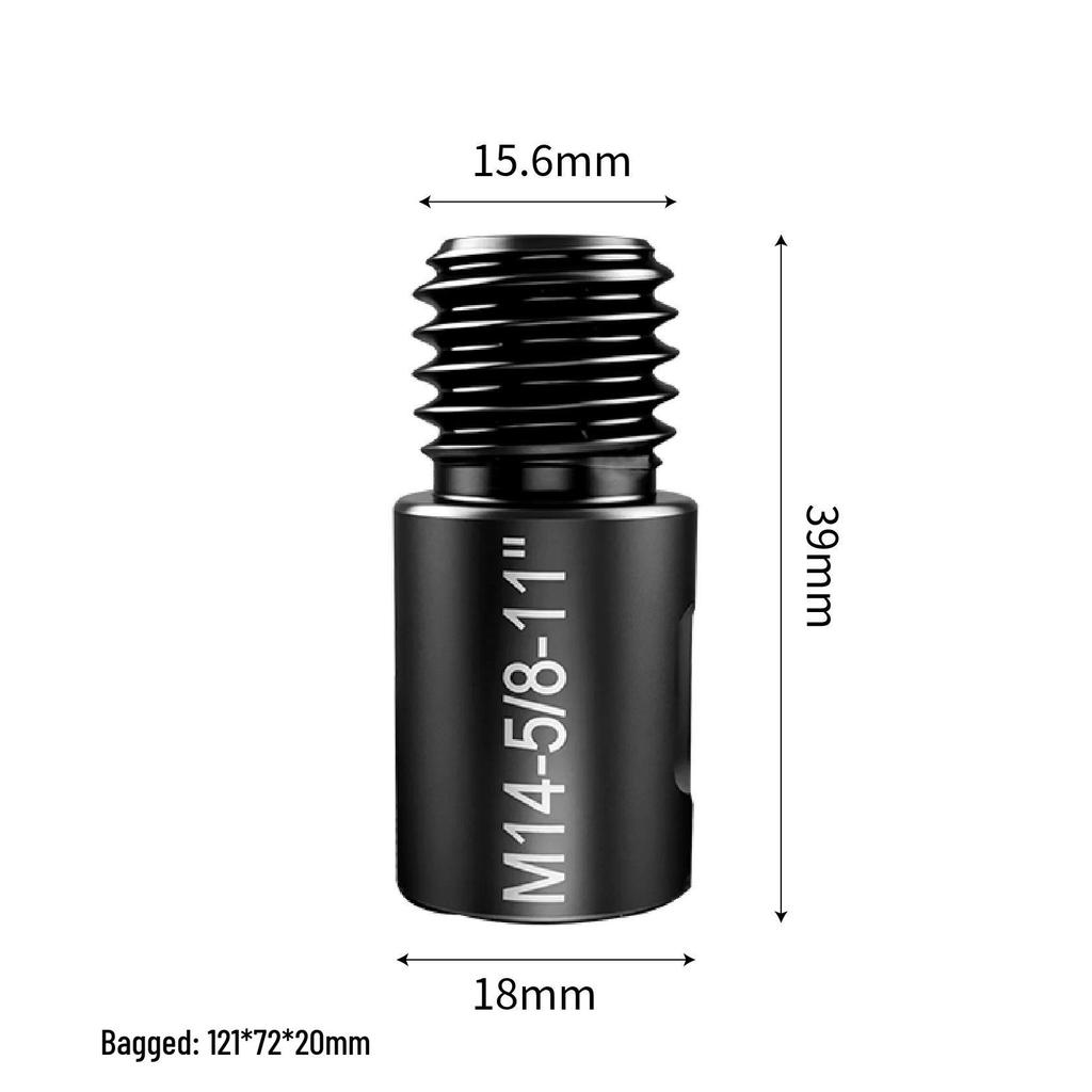 Universal Hole Saw Adapter: M10 to M14 to 5/8-11 Thread for Angle Grinder