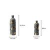 Ceramic Vase Creative Feather Shape Gray Gold Feather Pattern Flower Vase Porcelain Bottle Home Decoration Accessories