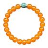 TK Healing Crystal Elastic Bracelet - Orange & Turquoise Stones for Prosperity & Good Luck, 8mm