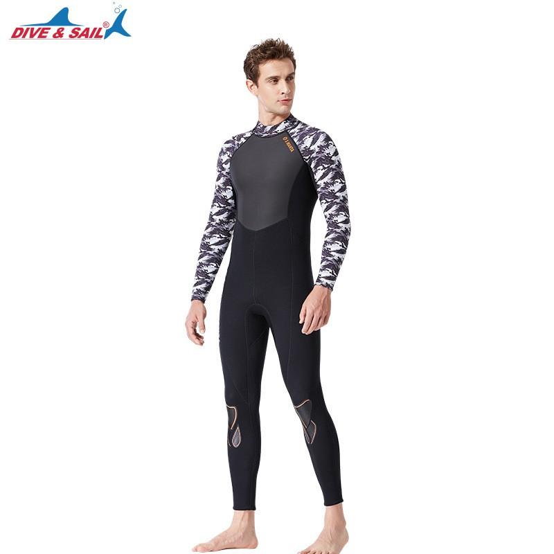 3MM Couples Diving Suit Men Women With Thick Warm Outdoor Snorkeling Surfing One-piece Long-sleeved Jellyfish