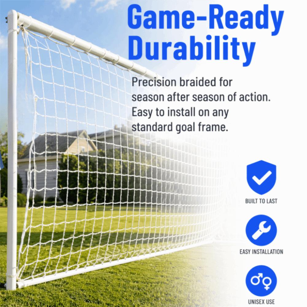Braided Rope Replacement Soccer Net Square Mesh Soccer Post Net Soccer Goal Net Sports Field