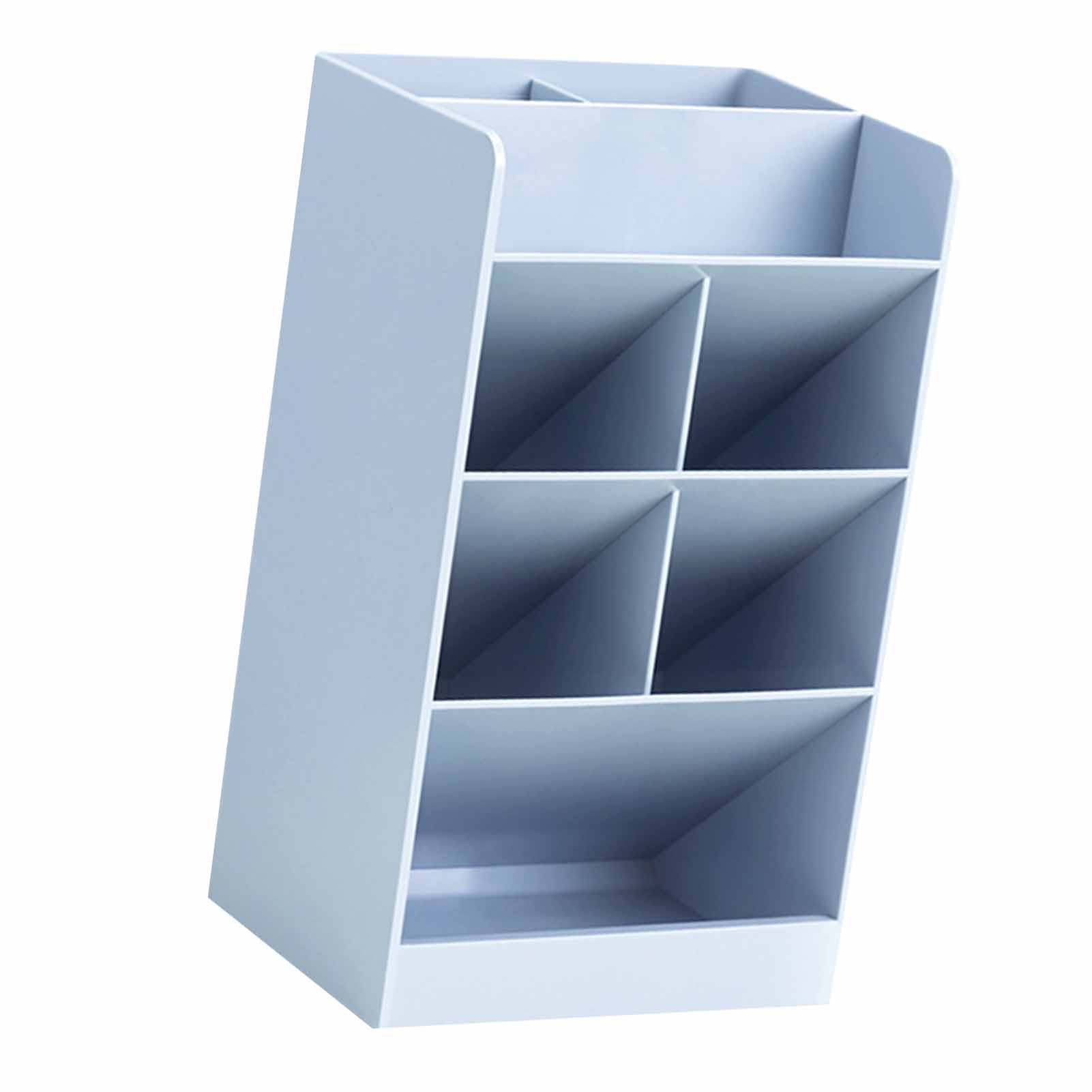 

Держатель для ручек Многоцелевой Большой Вместимости Современный Простой Наклонный Дизайн 5 Отделений Держатель Для Карандашей синий