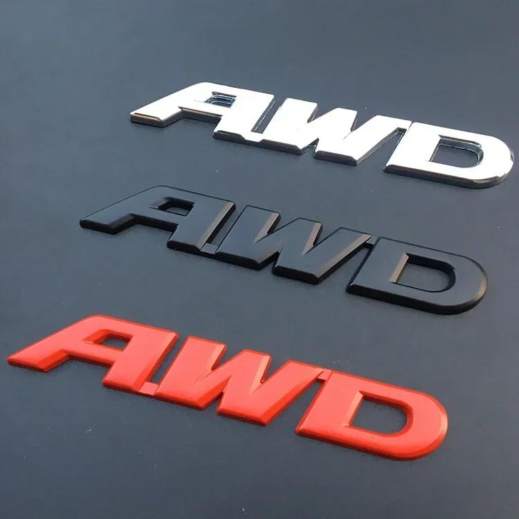 Metal Car Trunk Emblem Body Side Sticker Badge for Honda AWD Accord CRV Civic City Odyssey HRV Crosstour Elysion Decoration GI7