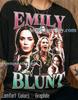 Emily Blunt Vintage Bootleg Grafik-T-Shirt, Retro 90er Ästhetik Fan-Geschenk, Übergroßes Unisex Comfort Colors® Shirt,