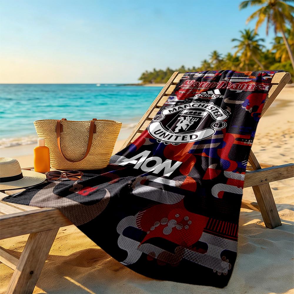Manchester Customize Your Name Beach Towel Quick-Dry Soft Microfiber