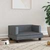 VidaXL Dog Bed, Pet Sofa with Wooden Frame, Basket for Puppies Indoor House, Dark Grey 171908