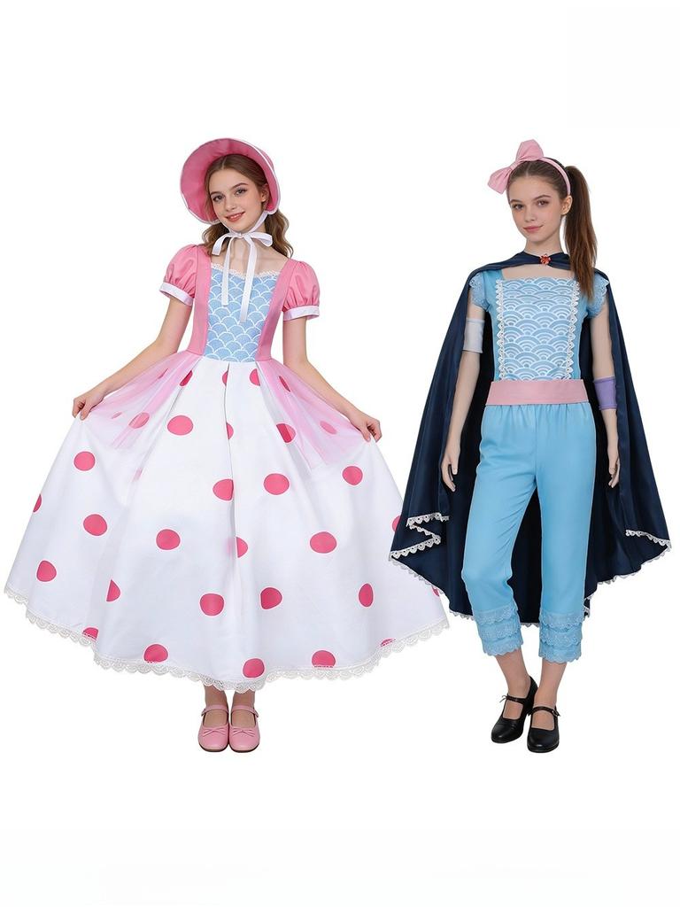 Toy Story Halloween Woody And Bo Peep Cosplay Costume For Kids And Adults