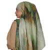 Farbverlauf Grün Aquarell Floral Bedruckt Modal Atmungsaktiv Leicht Gewicht Weiche Baumwolle Rayon Viskose Gewebt Modal Muslimische Frauen Schal