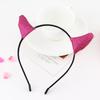 Sequins Halloween Hair Hoop Cloth Cow Horn Hairband Funny   Adult
