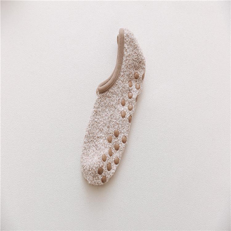 Non-slip Silicone Coral Fleece Floor Socks for Autumn and Winter Yoga