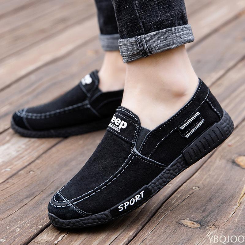 Fashion Men's New fabric Shoes Trendy denim casual Loafers Comfortable lightweight flats Fashion versatile lazy shoes Zapatos Homme