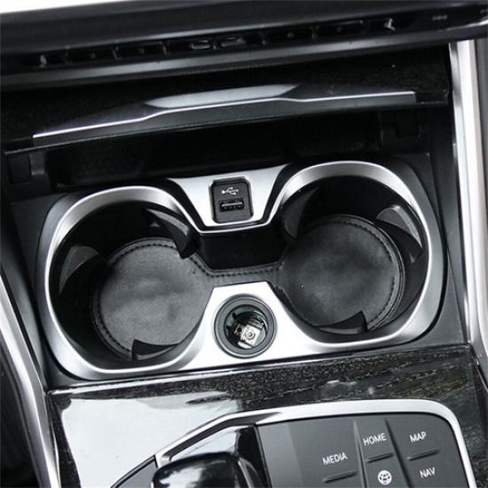 Console Armrest Water Cup Holder Frame Cover Trim For BMW 3 Series G20 G28 19-23