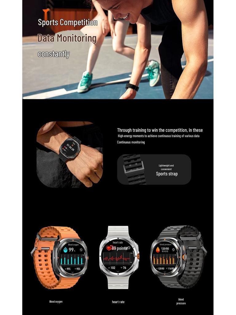 WATCH7 ULTRA: Neue Smartwatch mit Bluetooth, Blutsauerstoffüberwachung und Herzfrequenz-Sportdetektion.