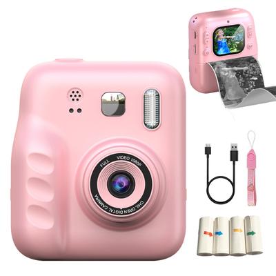 Kinderen Instant Camera met 2-inch IPS Scherm 1080P Draagbare Reis Video Opname Peuter Instant Digitale Print Camera Speelgoed met Fotopapier