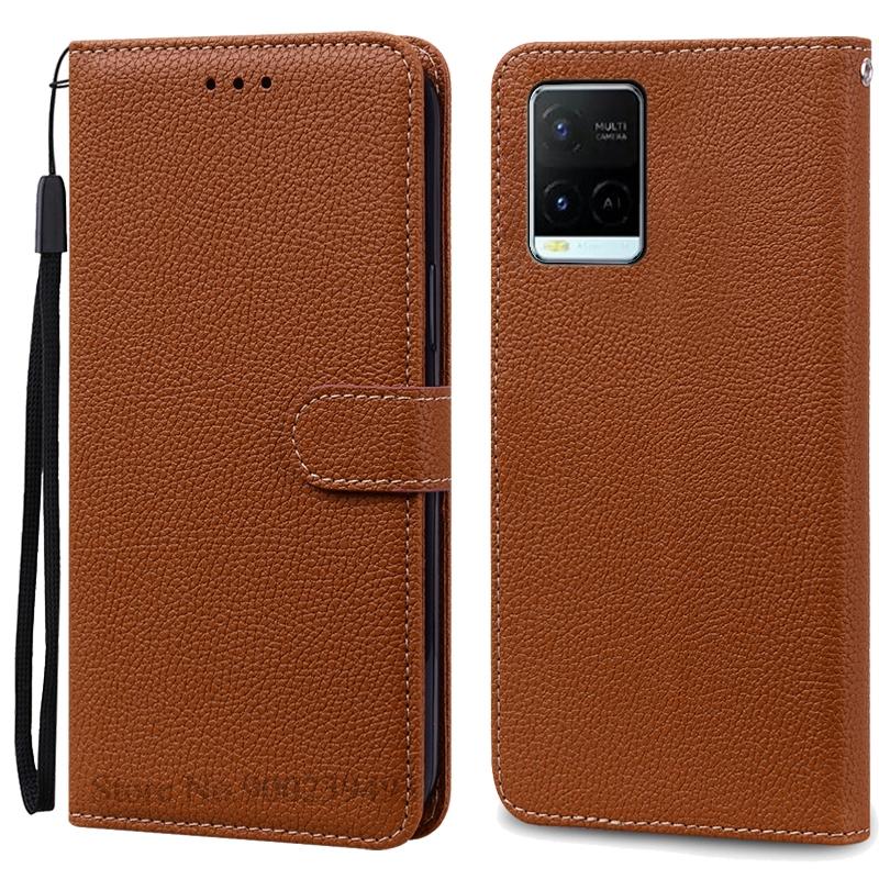 Pro pouzdro Vivo Y21S Měkké silikonové peněženkové kožené vyklápěcí pouzdro Pro pouzdro na telefon Vivo Y21 Zadní kryt Pro VivoY21S Vivo Y 21 Coque Fundas