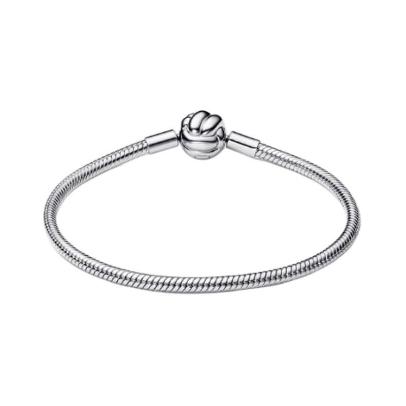 Pandora Concentric knot snake bone good luck 925 silver bracelet women's silver 592422C00