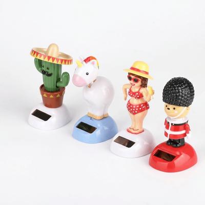 Cute Car Decoration Home Ornament Solar Powered Swing Dancing Flip Flaps Toy Shaking Moving