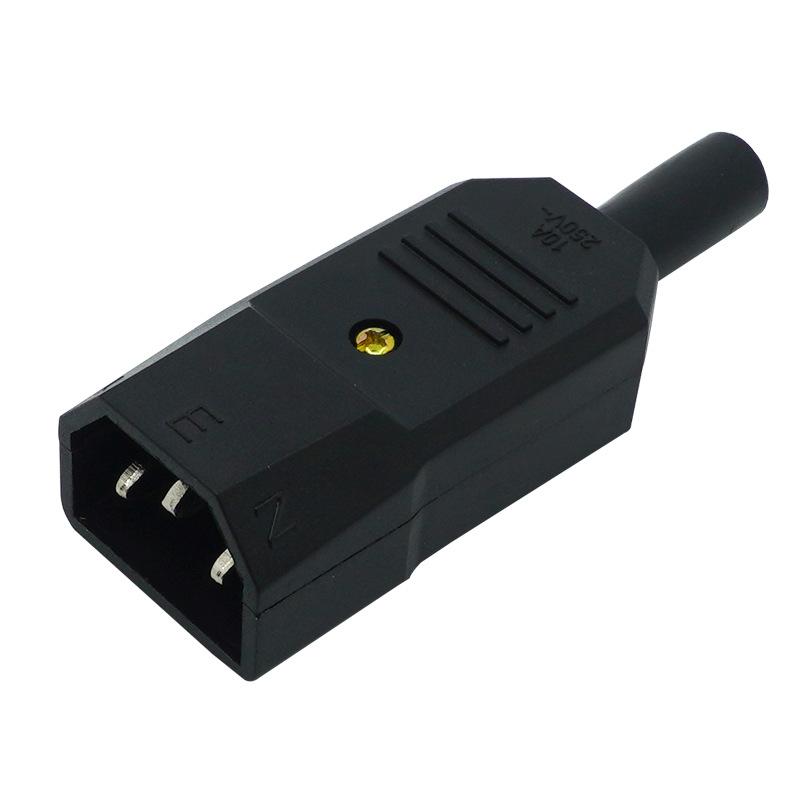 

1 шт. Черный IEC 320 C13 Female Plug Rewirable Power Connector 3pin Socket 10A / 250V C14 Male MALE