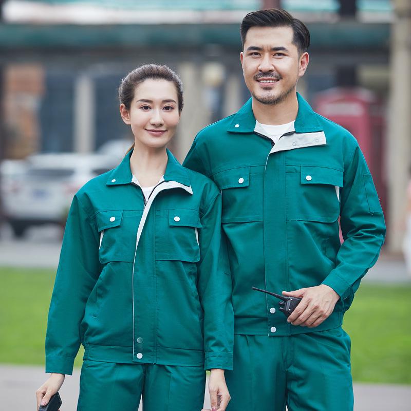 Men's Long Sleeve Workwear Set - Durable Spring/Autumn Top for Auto Repair, Welding, Construction, and Labor Protection.