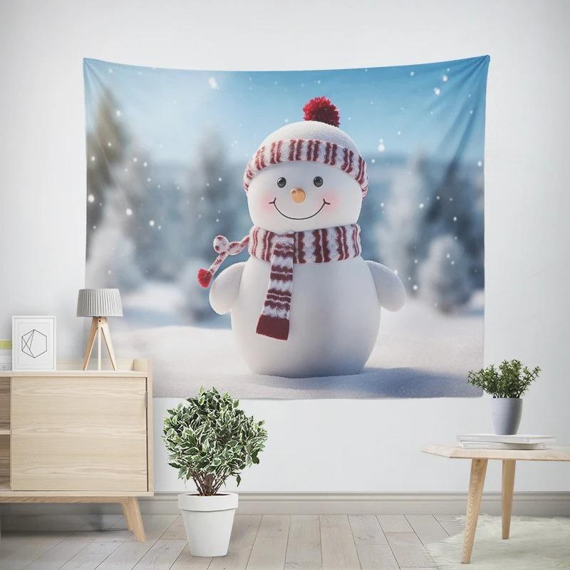 Новогодний рождественский милый узор снеговика для гостиной и спальни — фото 12