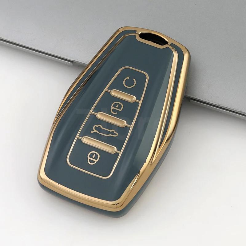 For Geely Okavango Coolray Atlas Monjaro Tugella Emgrand Gt S Proton X50 X70 Tpu Car Key Case Cover Protective Shell Fob