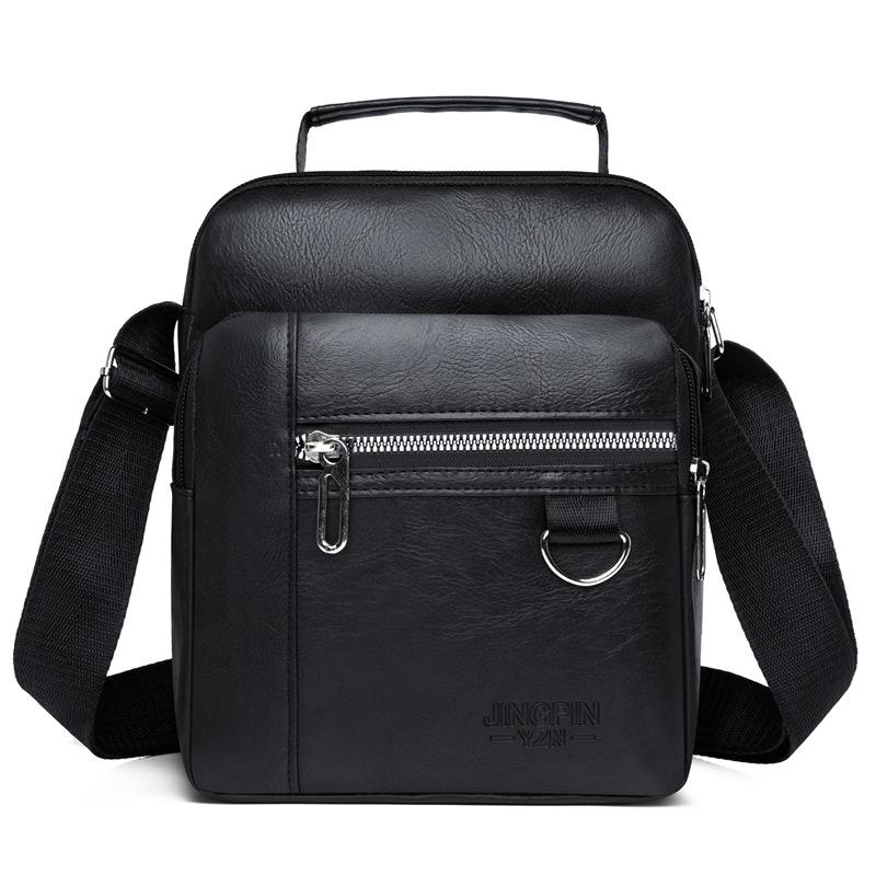 New men's simple casual and durable shoulder bag large capacity multi-pocket waterproof messenger bag