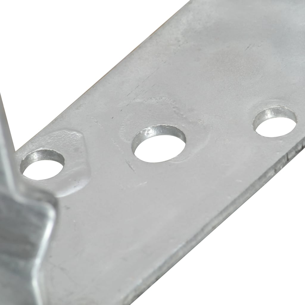 Vidaxl Post Anchors, 6 Pcs., Silver, 12 X 6 X 15 Cm, Steel