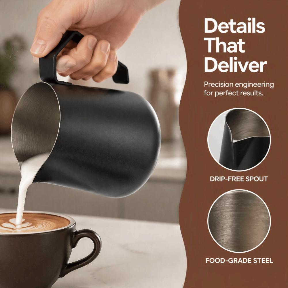Thickened Wall Milk Frother Cup 450ml Capacity Frothing Pitcher For Latte Enthusiasts