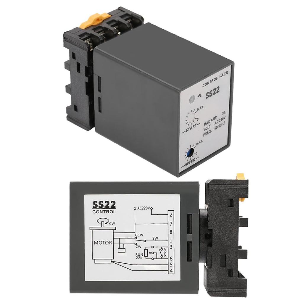 SS-22 Motor Speed Controller, AC 220V SS-22 50/60Hz Motor Speed Regulator Controller 90/1700RPM Motor Speed Controller Speed Control Switch