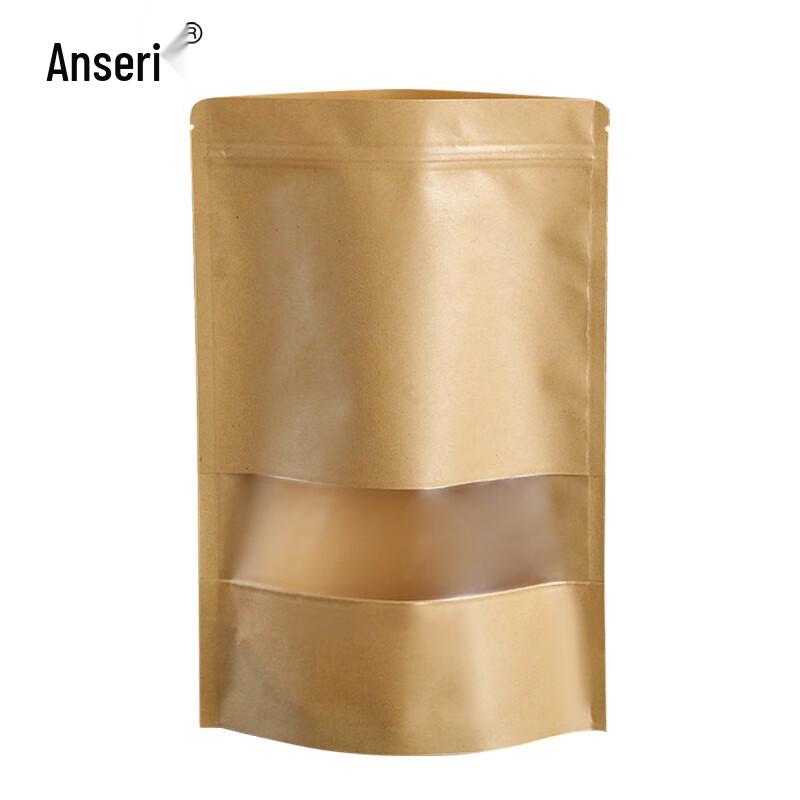 Ancai Rui Stand-Up Kraft Paper Window Pouch (50-Pack)