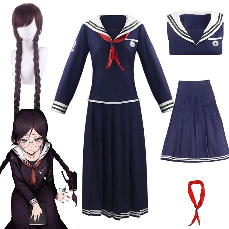 

Аніме DanganronpaToko Fukawa Cosplay Costume Genocider Syo School Uniform Wig Skirt Outfits Halloween Carnaval Clothing XXXL-(Costume+Wig)