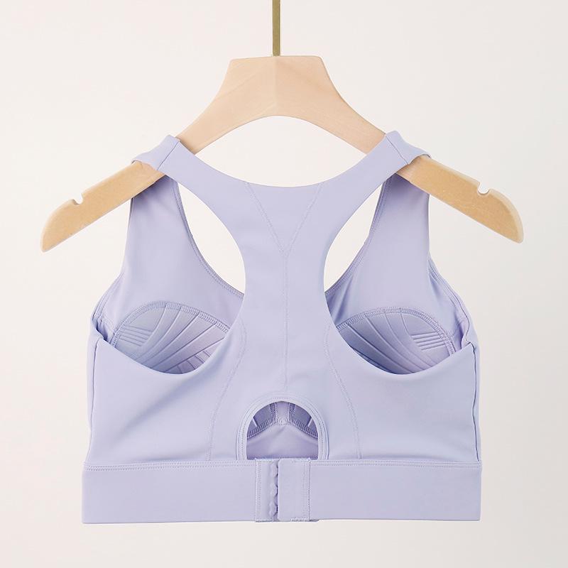 Shockproof High-Strength Sports Bra with Fixed Cups - Thin, Beautiful Back Design for Summer