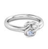 Moonstone Dual Stone Stackable Ring - 925 Sterling Silver