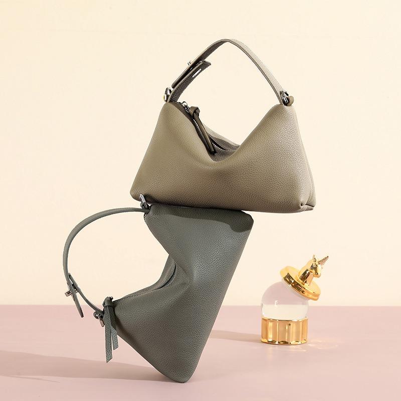 First Layer Cowhide Bag Women's New Genuine Leather Women's Bag High-end Light Luxury Niche Shoulder Bag Women's Handbag