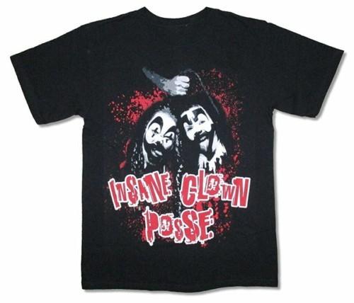 Винтажная Мужская Футболка Insane Clown Posse Черная Хлопковая Футболка Все Размеры S5XL Унисекс Футболка S