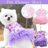 Teddy Kleiner Hund Katze Spitze Chiffon Kleid Süßes Blumenkleid Haustier Party Geburtstag Kostüm Welpe Hochzeitskleid Niedlicher Bär Hund Kleidung