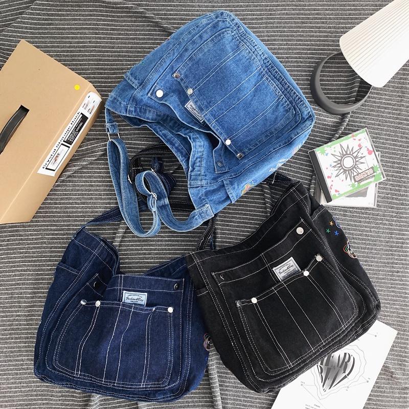 Denim Women's Bag Large Capacity Shoulder Bag Student Crossbody Bag