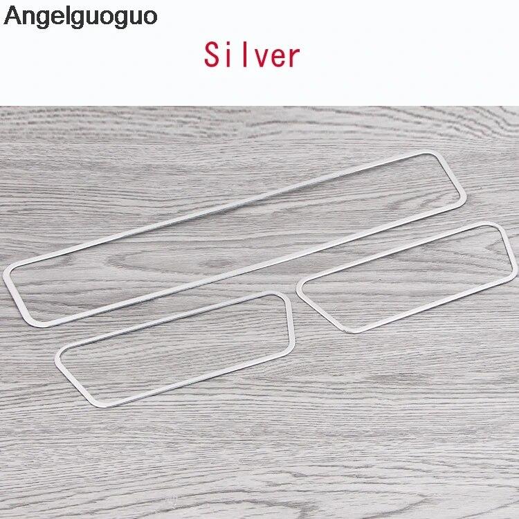 

3 шт., накладка на розетку переменного тока, наклейки на рамку для выхода воздуха, чехлы для BMW 3 серии E90 2005-2012 гг. ( красный, серебристый вариант) серебряный