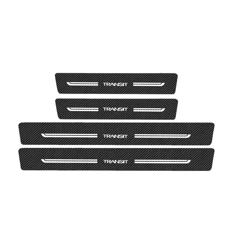 AJV1 for Ford TRANSIT Badge Car Trunk Rear Bumper Stickers Door Sill Threshold Decals Anti Scratch Guard Protector Strips Accessories