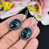Blue Rutile Gemstone Handmade 925 Sterling Silver Jewelry Earring 1.65" KG-1757
