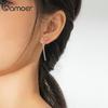 Bamoer 925 Sterling Silver Fine Jewelry Long Chain Tassel Dangle Earrings for Women Wedding Party