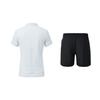 Li-Ning Solid Color Simple Atmospheric Polo Collar Short Sleeve T-Shirt Quick Dry Cool Versatile Sports Shorts Casual Set APLR126-8+AKSUA22-1