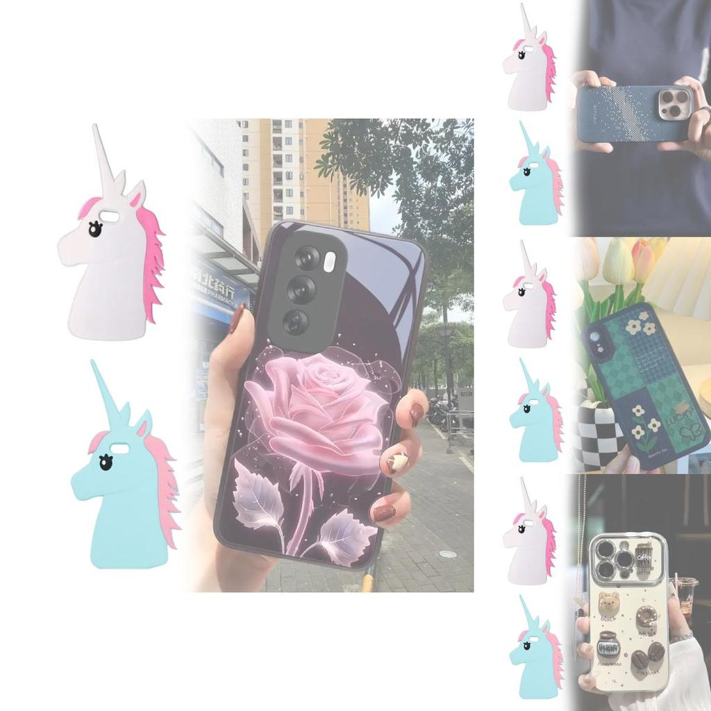 Iphone Silicone Case With 3d Rainbow Unicorn Design For Cute Protective Cover